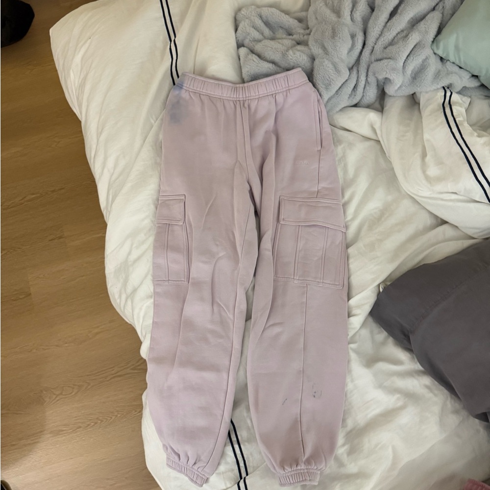 Aritzia Lilac Sweatfleece Pants